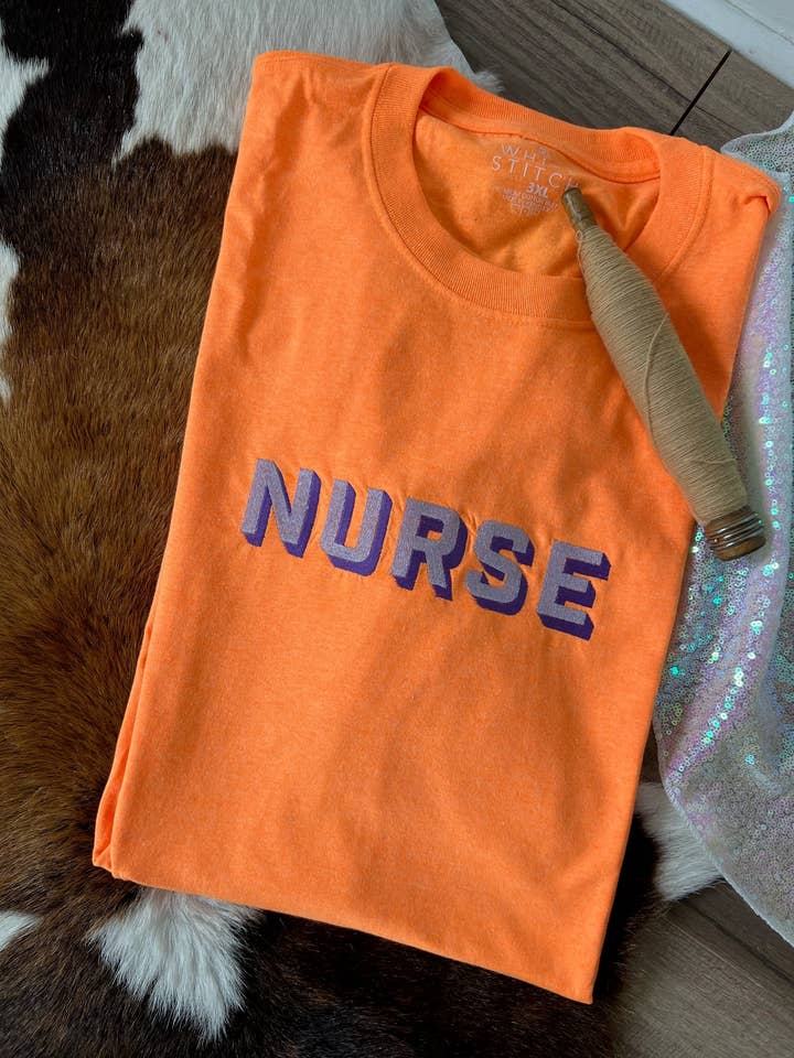 Nurse | Neon Color Block Tee for wholesale by The White Stitch