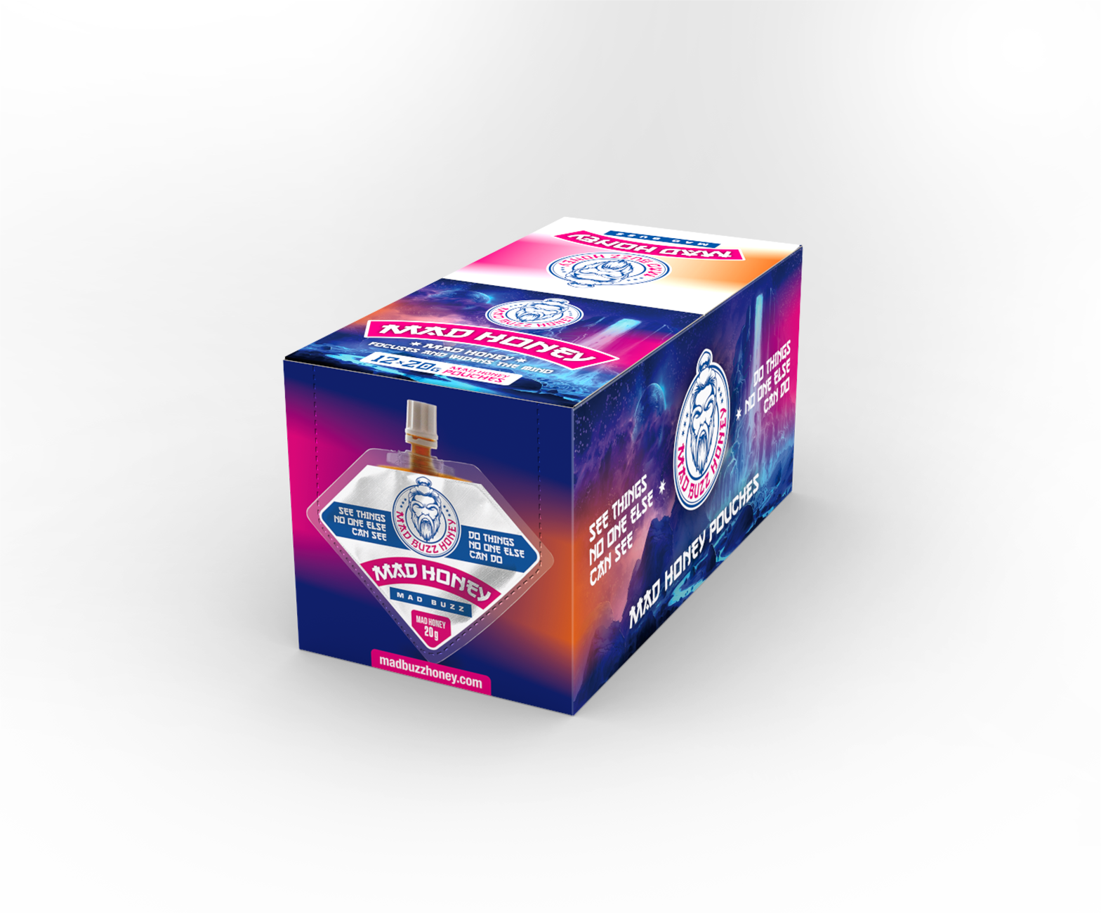 Mad Buzz - Wholesale Honey - Mad Honey Pouch 12-Pack4