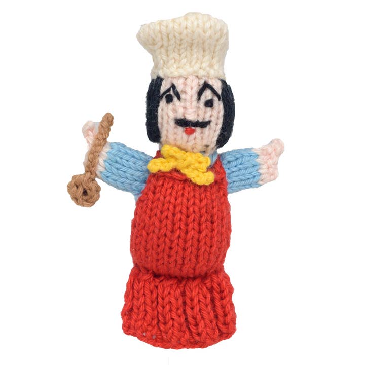 Lucuma Designs - Wholesale Finger Puppet - Kids & Baby - Chef - Organic Cotton Finger Puppet - Creative Toy