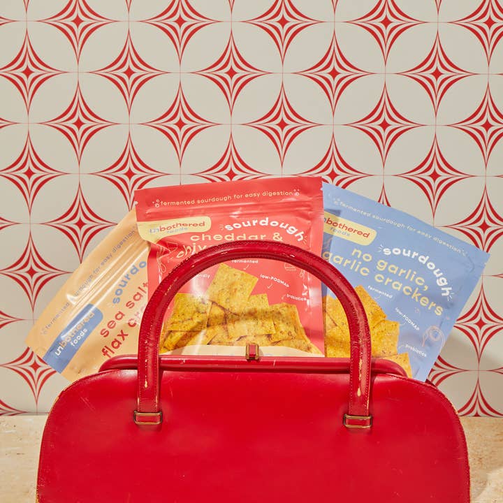 Unbothered Foods - Wholesale Crackers - Sourdough Cheddar & Chive Crackers - Valentines Day5