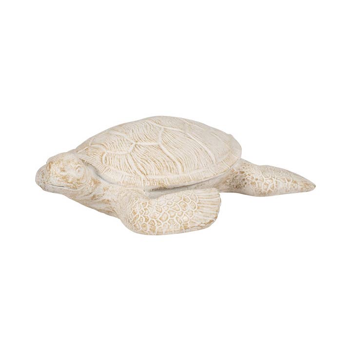 Sagebrook Home - Wholesale Decorative Figurine - Decorative Figurine - Ivory Resin Solid Sea Turtle. 10 in.5