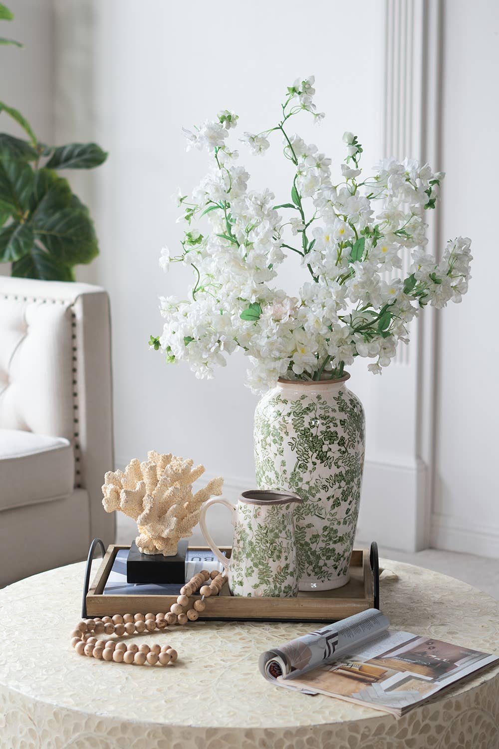 A&B Home Group Inc. - Wholesale Vase - 7.5x7.5x14.5" Verdant Whisper Ceramic Vase5