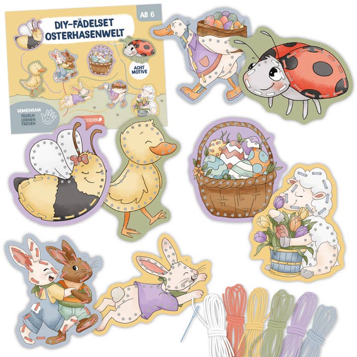 Papierdrachen DIY Fädelset aus Pappe - Osterhasenwelt für den Großhandel von Papierdrachen