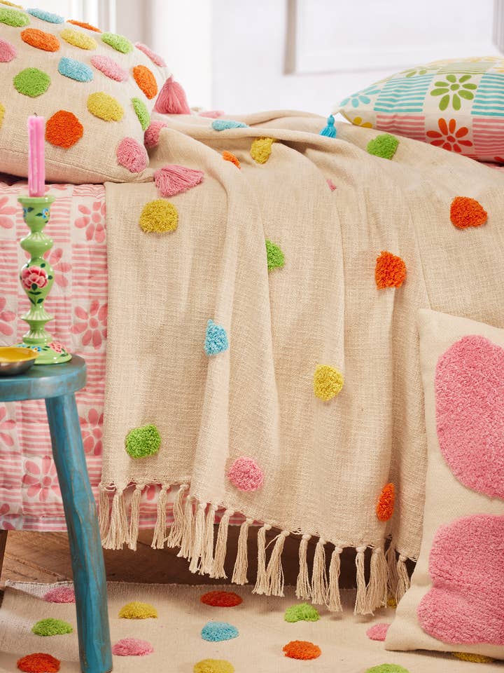 Tufted Dot Throw for wholesale by Namaste