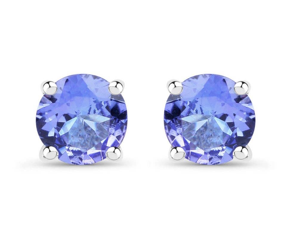 Vesa Jewels - Vente Clous d'oreille - Boucles d'oreilles en argent sterling 925 avec pierres précieuses de tanzanite authentique1
