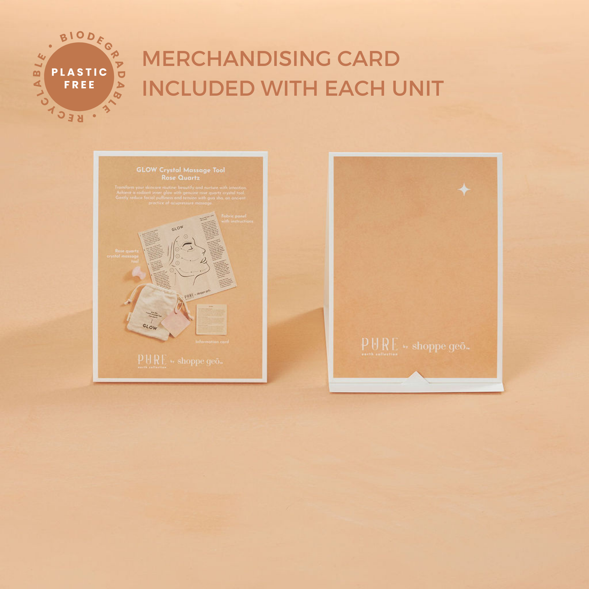 GeoCentral – wholesale Gua Sha tool – GLOW Gua Sha Crystal Massage Tool - Plastic Free7