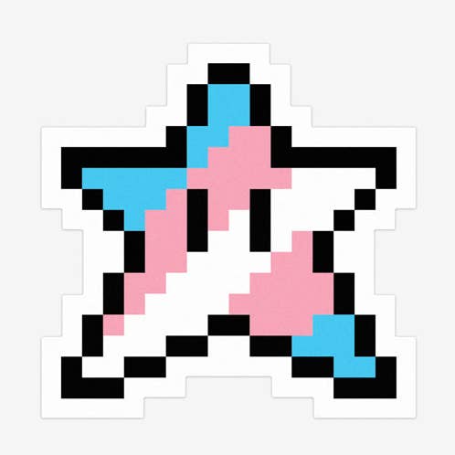 Trans Lucky Star - Vinyl Sticker for wholesale by Happy Impulse