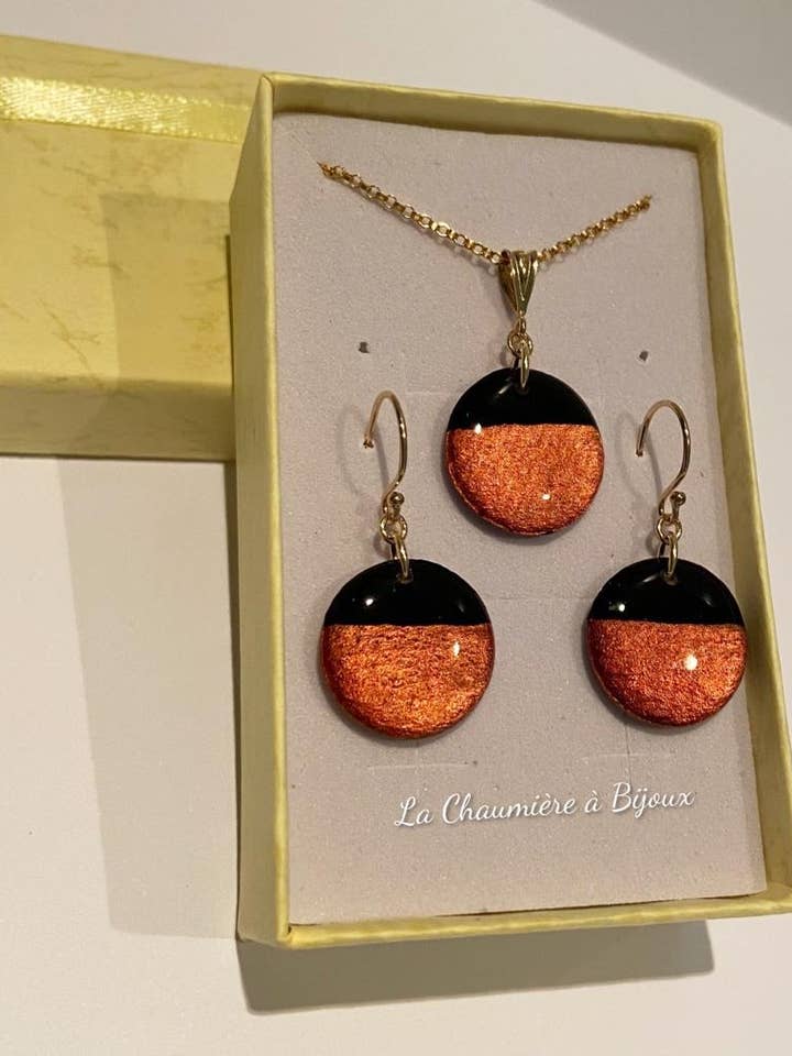 Set de cobre chapado en oro para venta al por mayor de La Chaumière à Bijoux