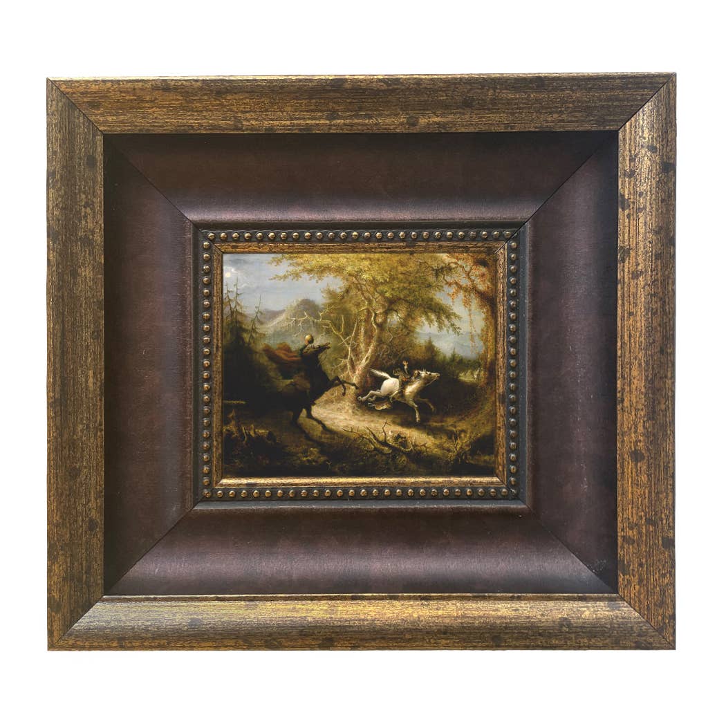 Madison Bay Co. - Historical Home Decor Reproductions - Wholesale Schilderen/Tekenen - Schilderijafdruk van de Ruiter zonder Hoofd die Ichabod Crane Achtervolgt38