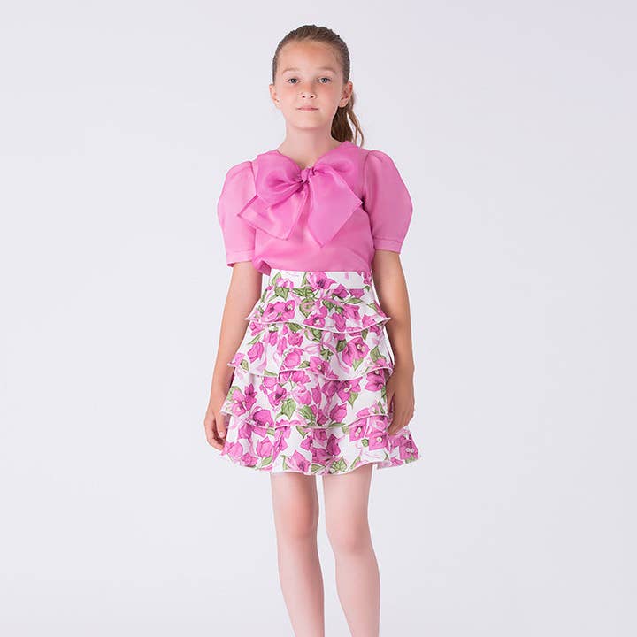 Conjunto de Menina com Mangas Bufantes Transparentes | 2 Peças por atacado de Mama Luma