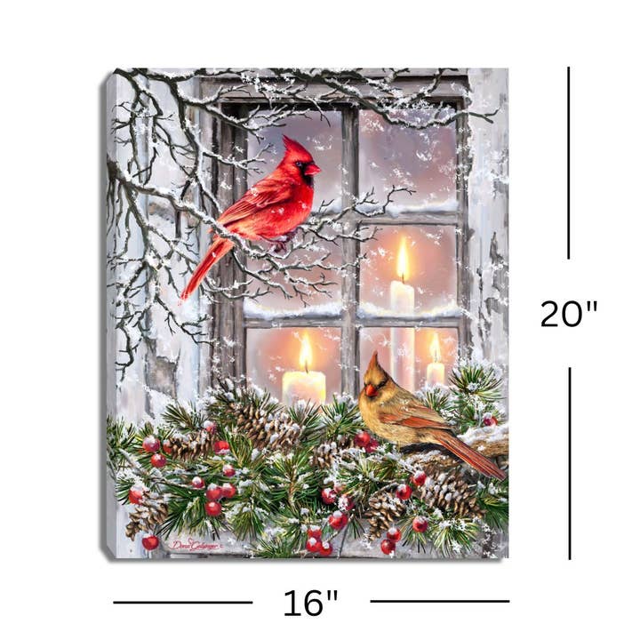 Glow Decor - Wholesale Christmas Wall Art - Together for Christmas 16x20 Fiber Optic Canvas2