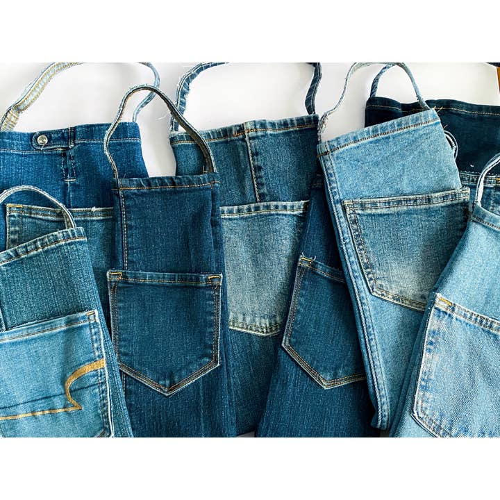 Feelin’Blue. - Wholesale Wine Gift Bag - Repurposed Denim Wine Bag