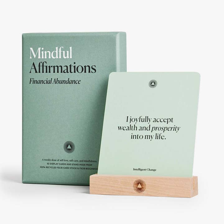 Intelligent Change - Wholesale Everyday Greeting Card - Mindful Affirmations Financial Abundance, Display Cards Gift