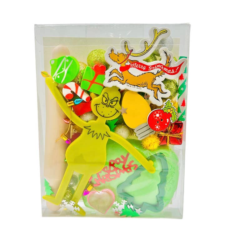 Decorated Dough - Wholesale Putty/Slime - Kids - Grinch Sensory Play Dough Kit1