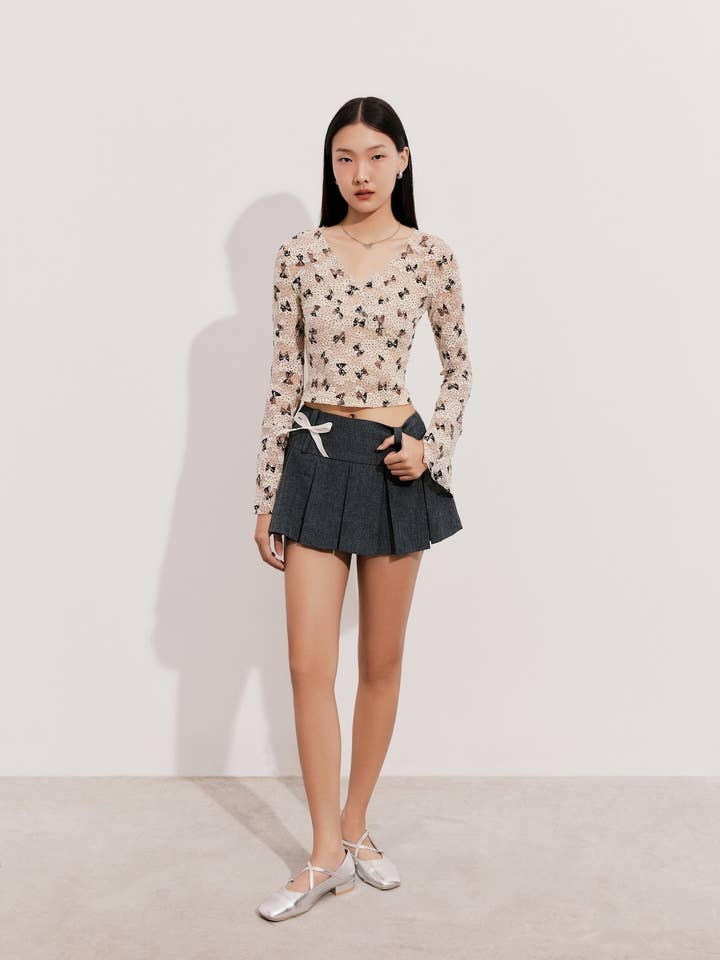 À Tous - Minigonna a vita bassa plissettata AUBREE per la vendita all'ingrosso da parte di SGLOKAL