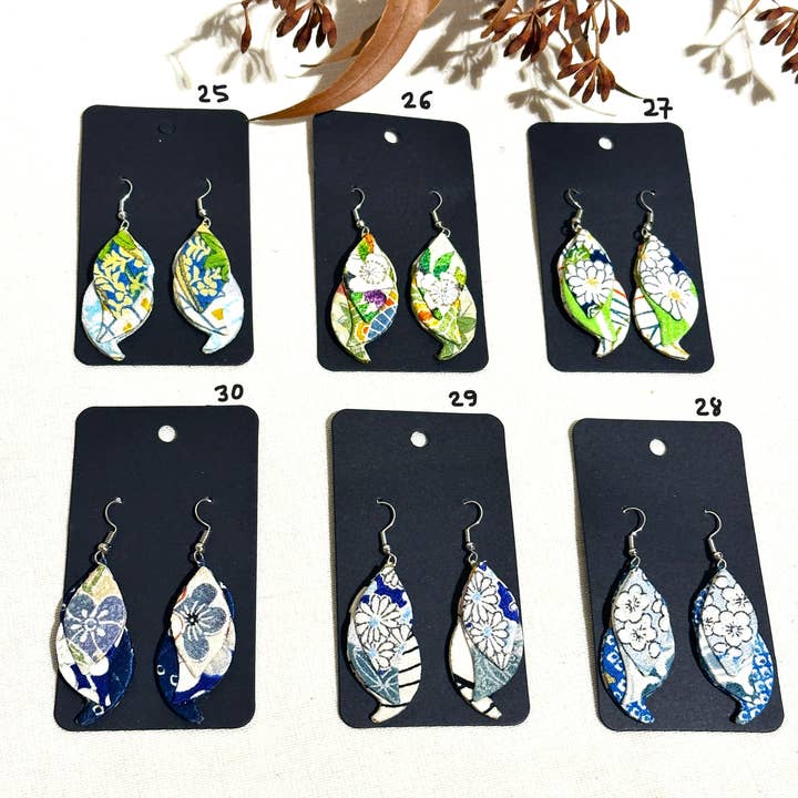 Sophie Silks – Großhandel Ohrhänger – Hängende Kimono-Ohrringe in Fischform7