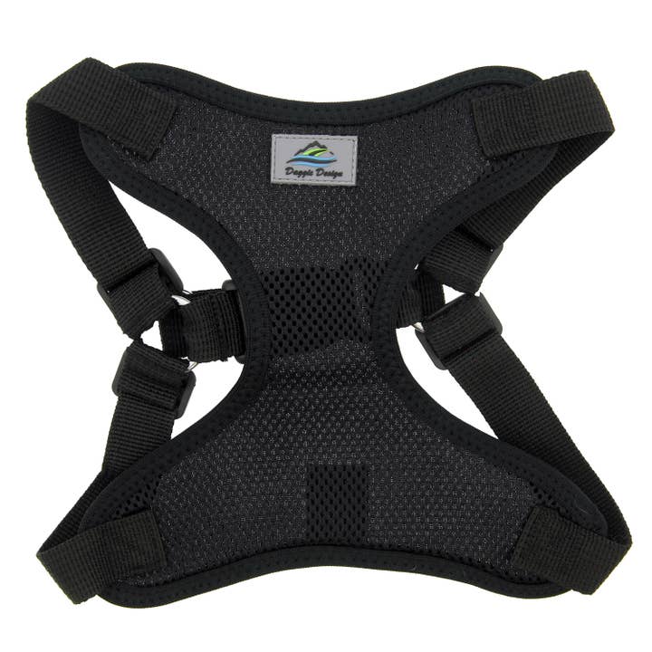Wrap & Snap Choke Free Dog Harness - Black for wholesale by Doggie Design