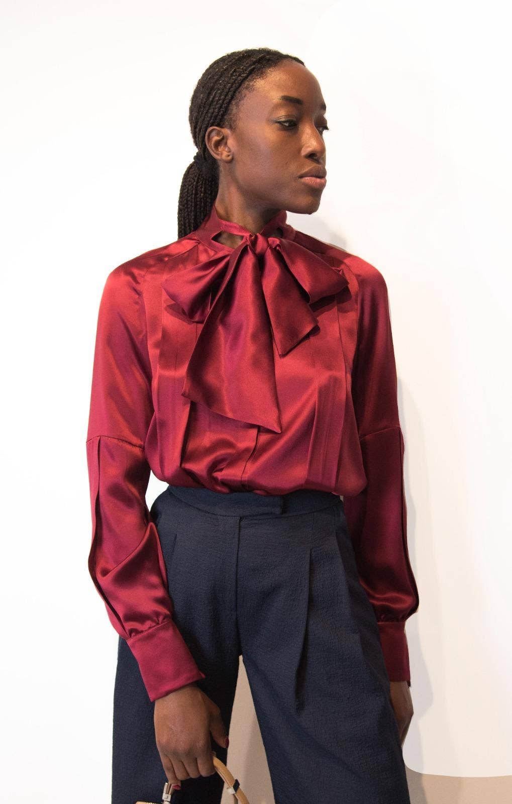 GAIOFATTO - Wholesale Button Down Shirt - Women's - SATIN SILK SHIRT 5038