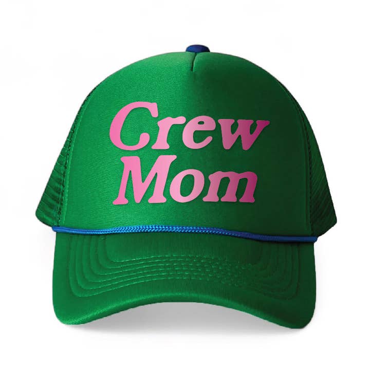 Crew Mom Green Foam Trucker Hat for wholesale by Talisman & Co.