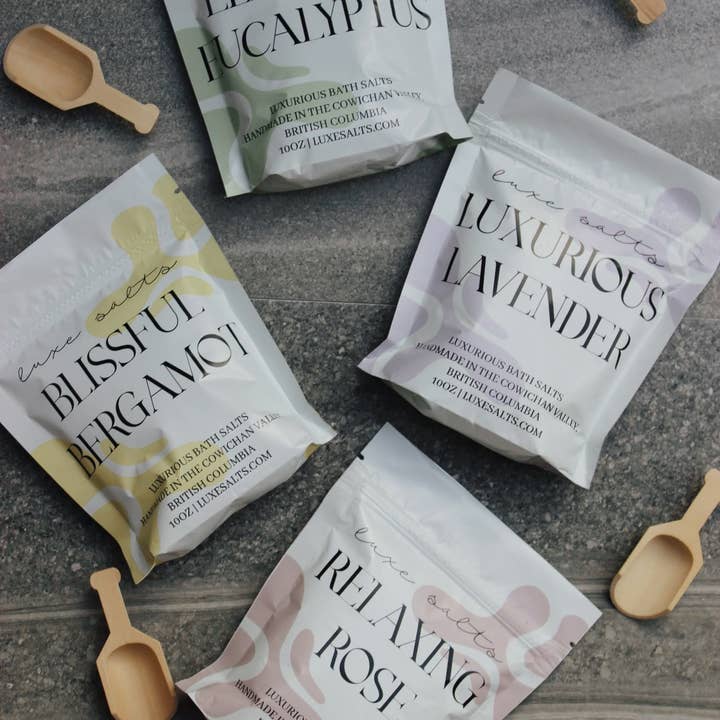 Sais de Banho Luxuosos 10oz bolsa por atacado de Luxe salts