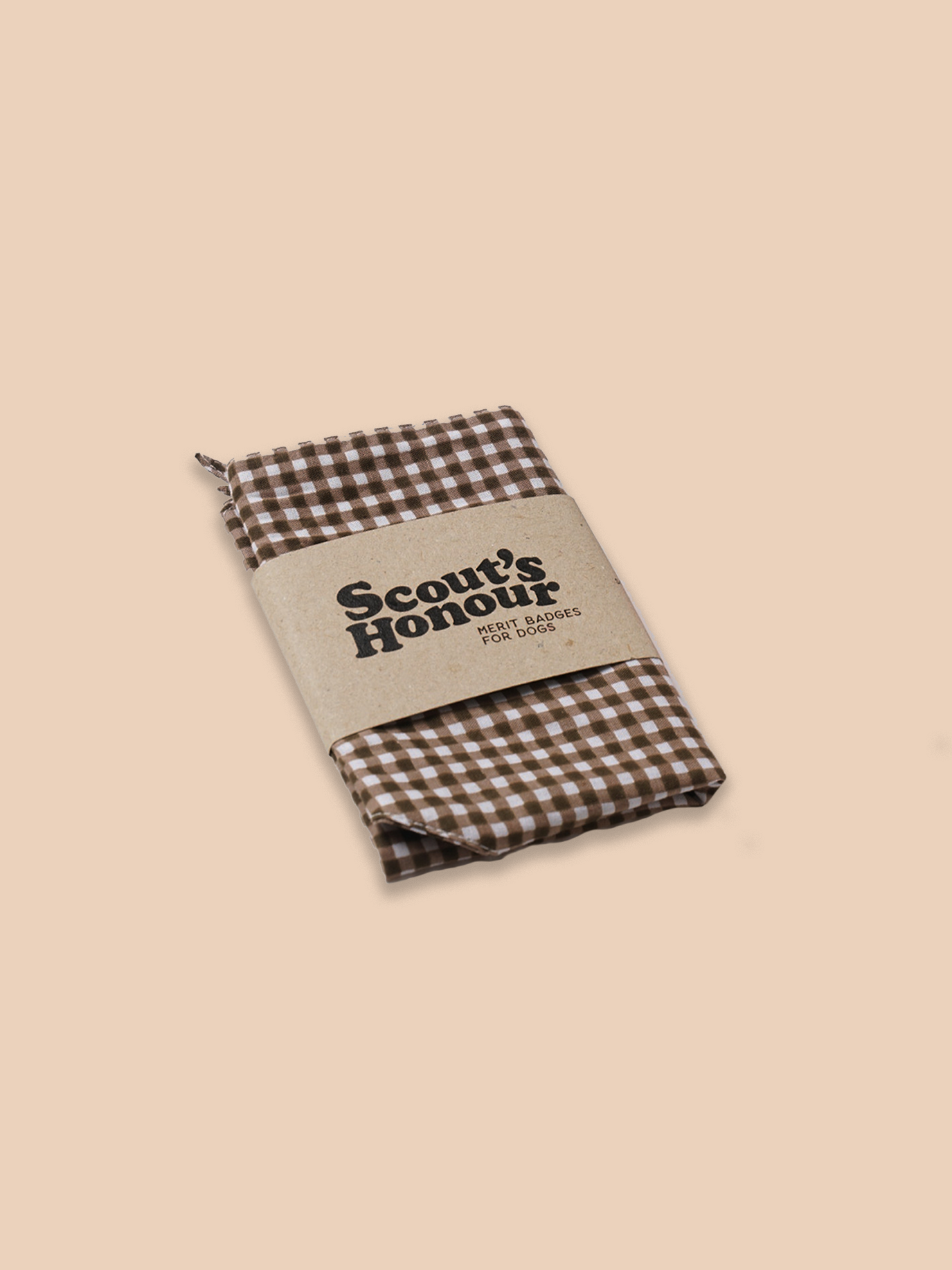 Scout's Honour Pty Ltd – wholesale Pet bandana – Dog – Brown Gingham Scout Bandana for dogs3