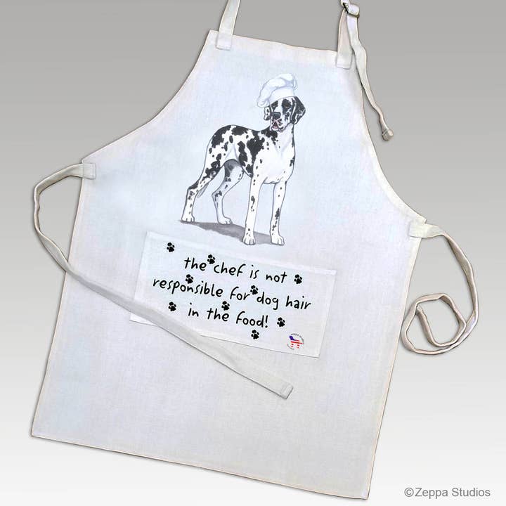 Great Dane with Natural Ears Apron for wholesale by Zeppa Studios
