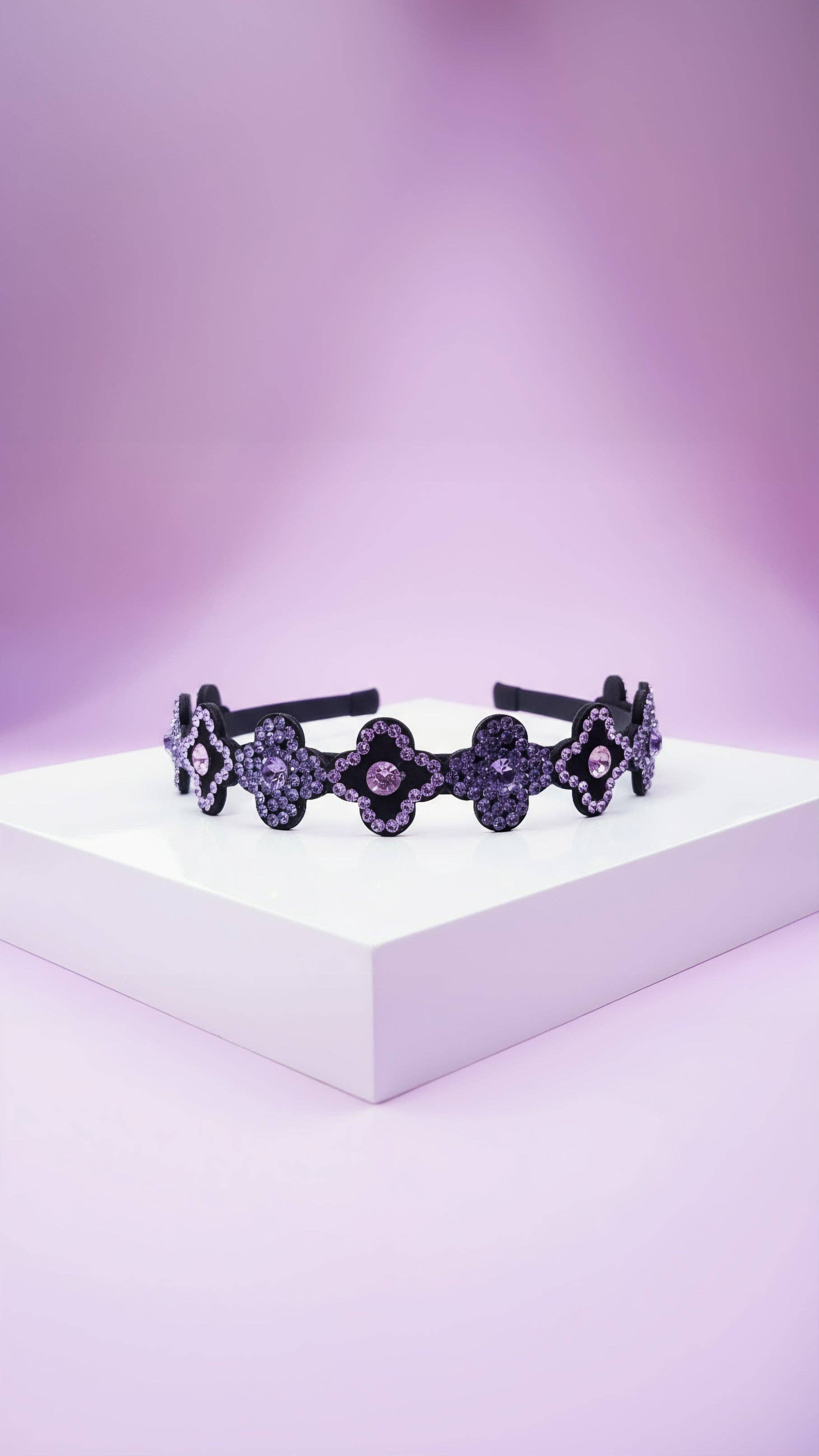 Arya Jewellery Wholesale - Wholesale Fashion Headband - Women's - Clover Crystal Hair band4