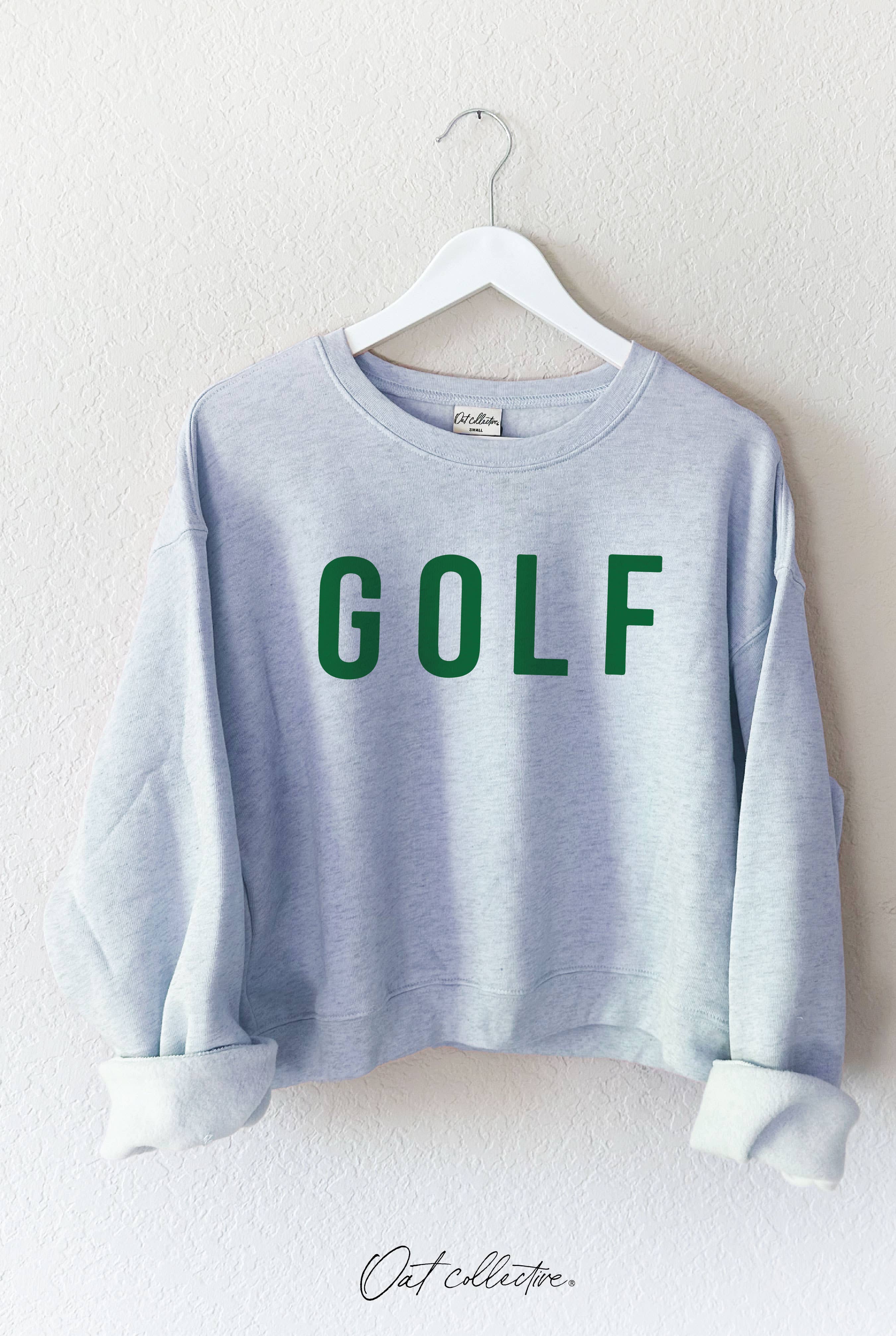 OAT COLLECTIVE - Vente Sweat-shirt à imprimés – femme - Pull court graphique en polaire à longueur moyenne GOLF, coupe décontractée.5