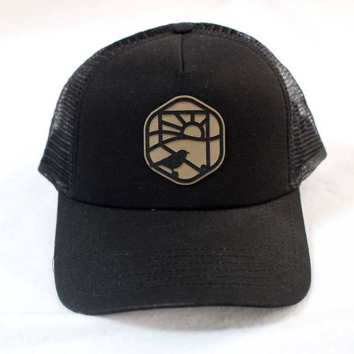 Mountain Bluebird Patch Backcountry Trucker Hat (Adult) for wholesale by Wild is Calling