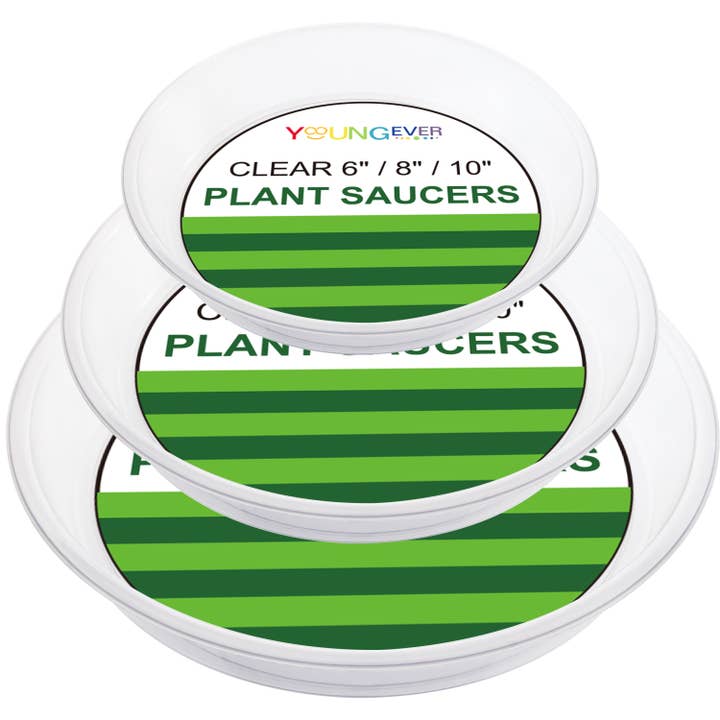 Youngever 21 Pack 6,8,10Inch Plastic Plant Saucers, Pot Tray for wholesale by Youngever
