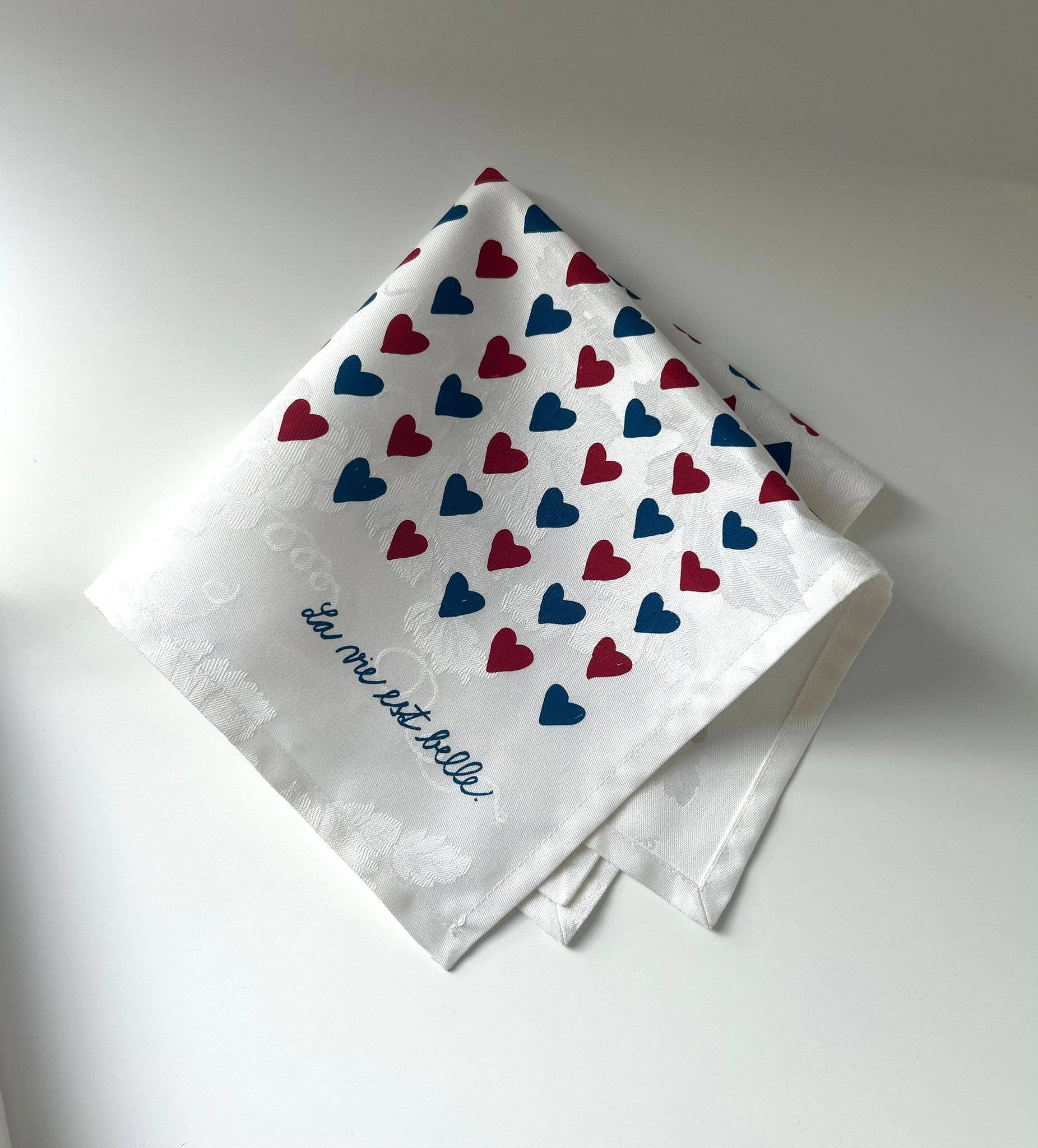 LA SERVIETTE DE TABLE - Wholesale Dinner & Cloth Napkin - Set of 4 table napkins 'Life is Beautiful'4