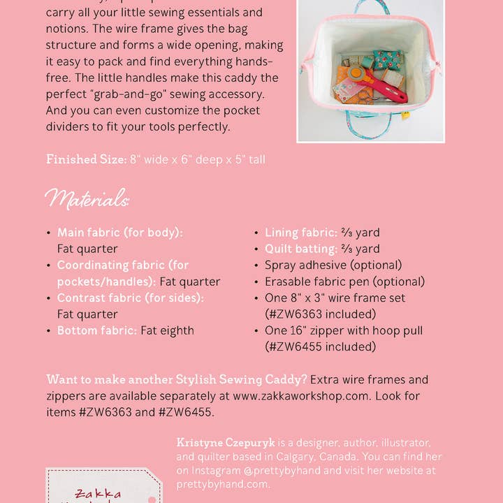Zakka Workshop - Wholesale Craft Sewing Kit - Stylish Sewing Caddy (#ZW2712)