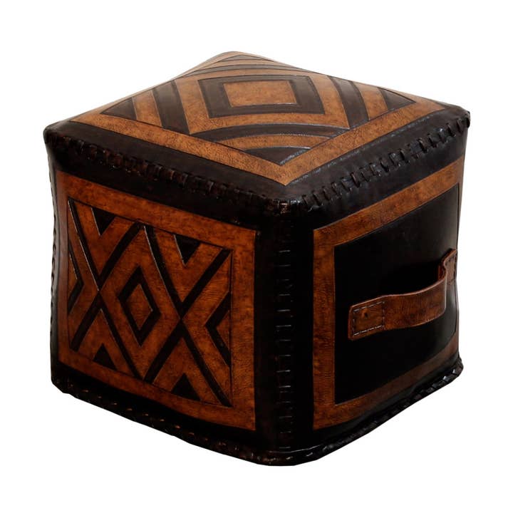 Pouff Rombos, Schokolade für den Großhandel von Peninsula Home Collection