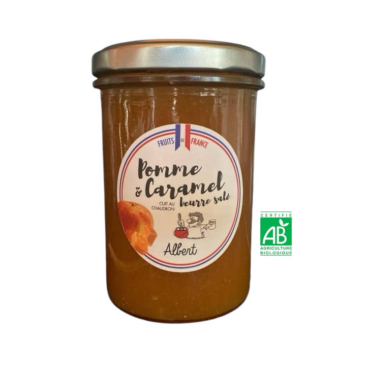 Organic Salted Butter Caramel Apple Jam for wholesale by La Confiture d'Albert