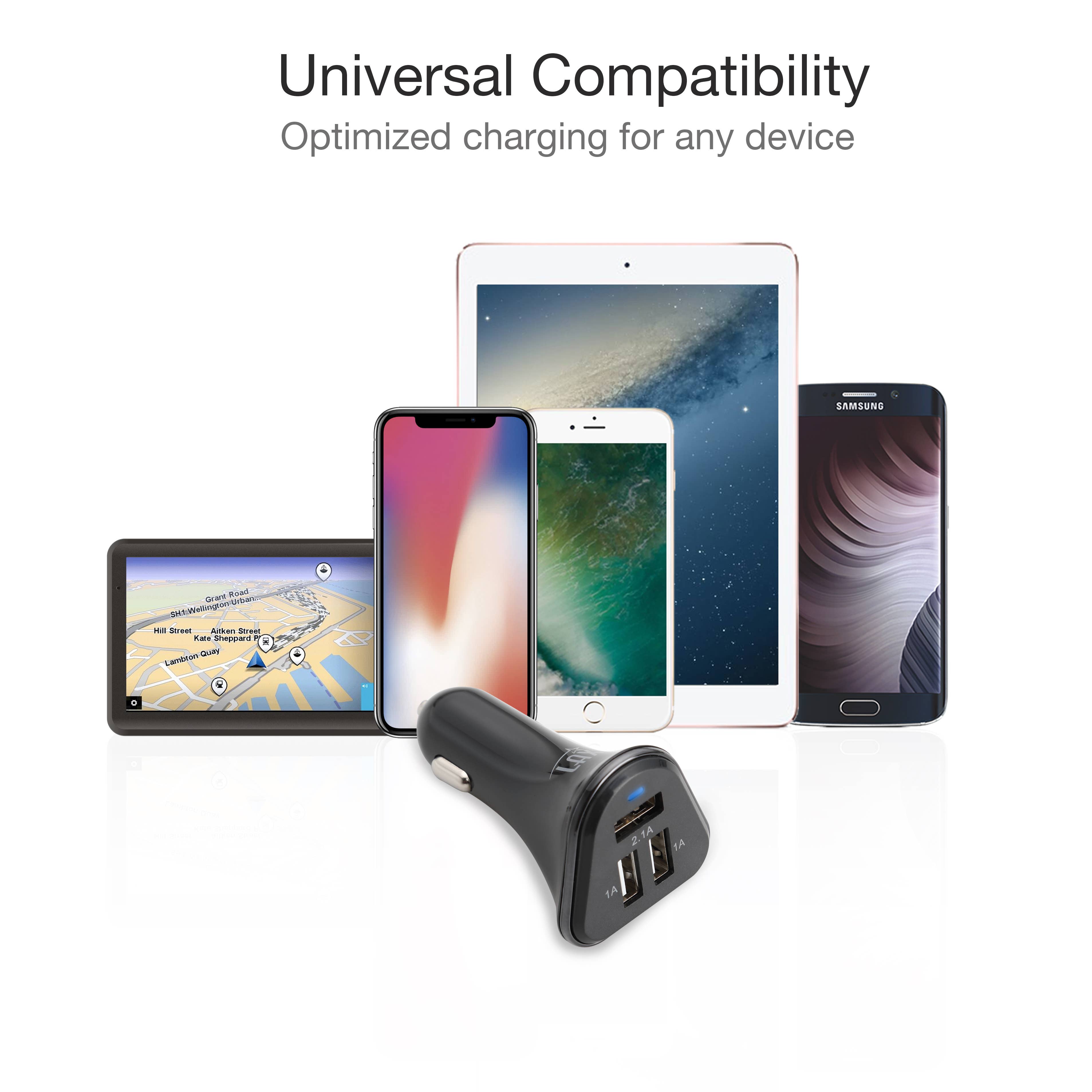 LAX Gadgets - Wholesale Portable Charger - USB 3 Ports Fast charger for Cars (Retail Packaging)8