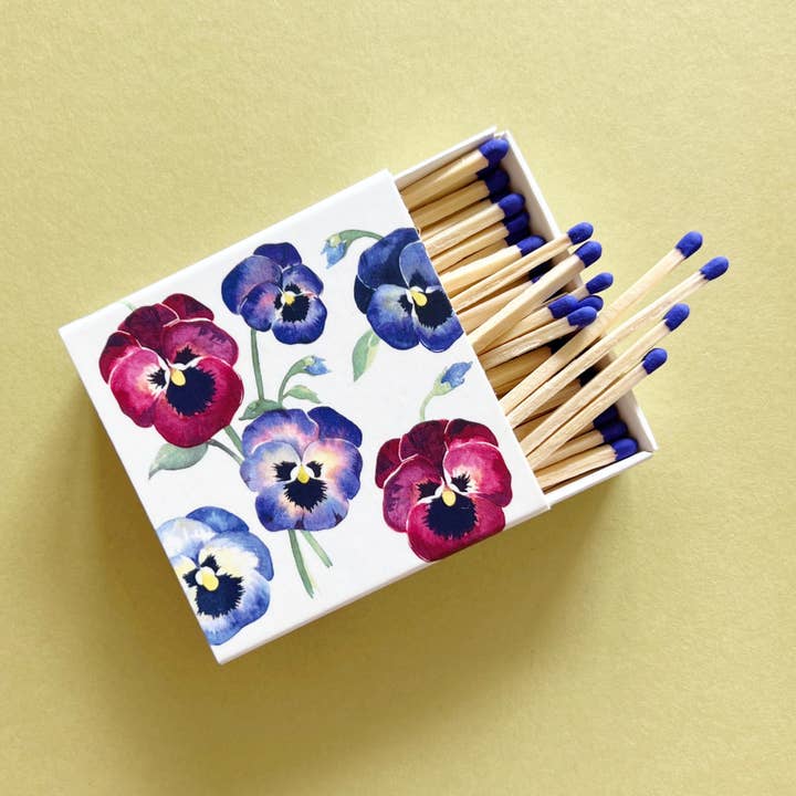 Abigail Jayne Design - Wholesale Matches - Pansy Floral Matches | Celebration Birthday Candle Matches 1