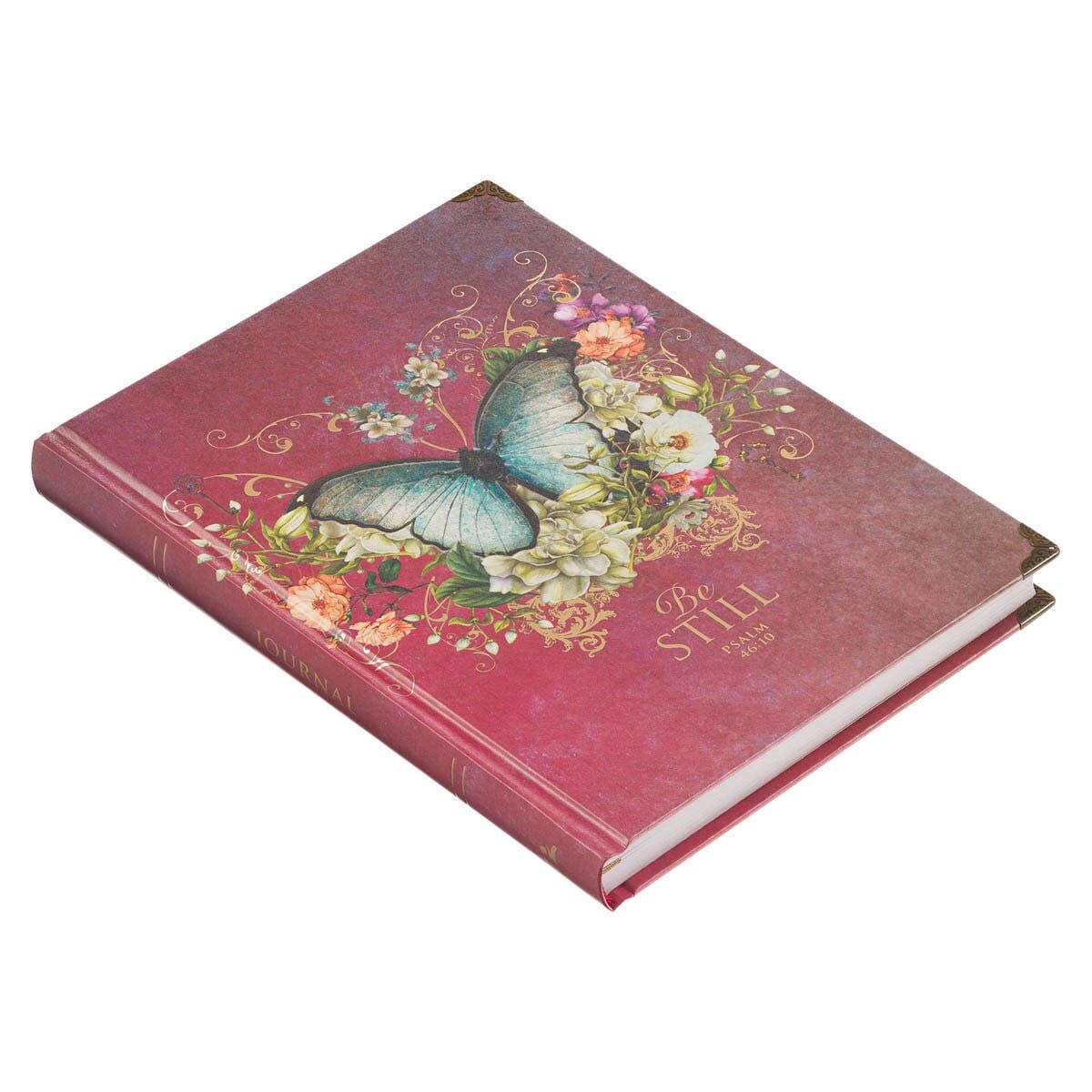 Christian Art Gifts - Wholesale Journal/Diary - Journal Hardcover Pink Butterfly Be Still Ps. 46:102