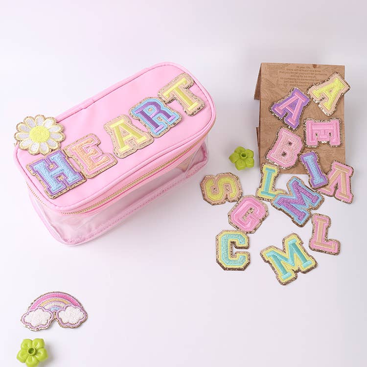 Raphael wonders - Wholesale Patch - New style ADHESIVE Varsity GLITTER patch-stickers  initial3