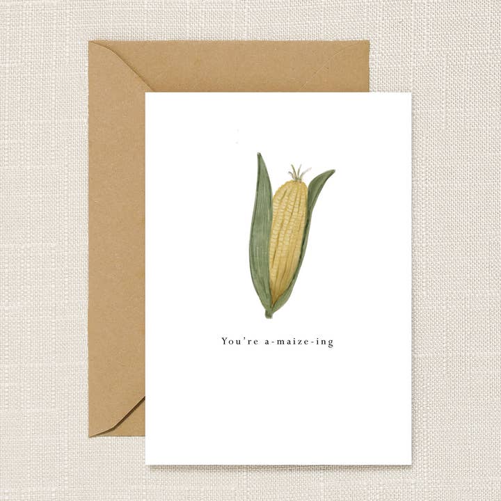 You're a-maize-ing Greeting Card for wholesale by HeatherLucyJ Design