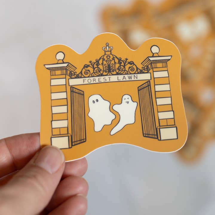 Forest Lawn Ghosties Vinyl Sticker for wholesale by Omie Oh My!