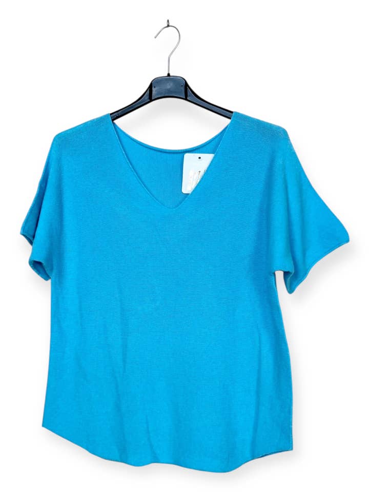 Lucky Nana - Wholesale Knit Top - Women's - AH 2203 - Soft Short-Sleeve Top8