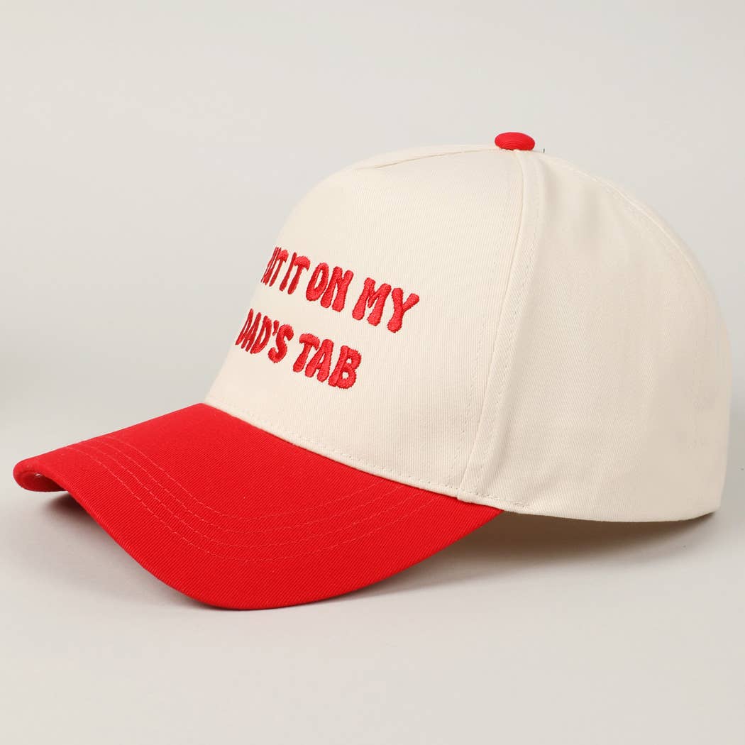 Fashion City - Wholesale Baseball Cap - Unisex - Put It On My Dad's Tab Embroidery Two-Tone Hat56