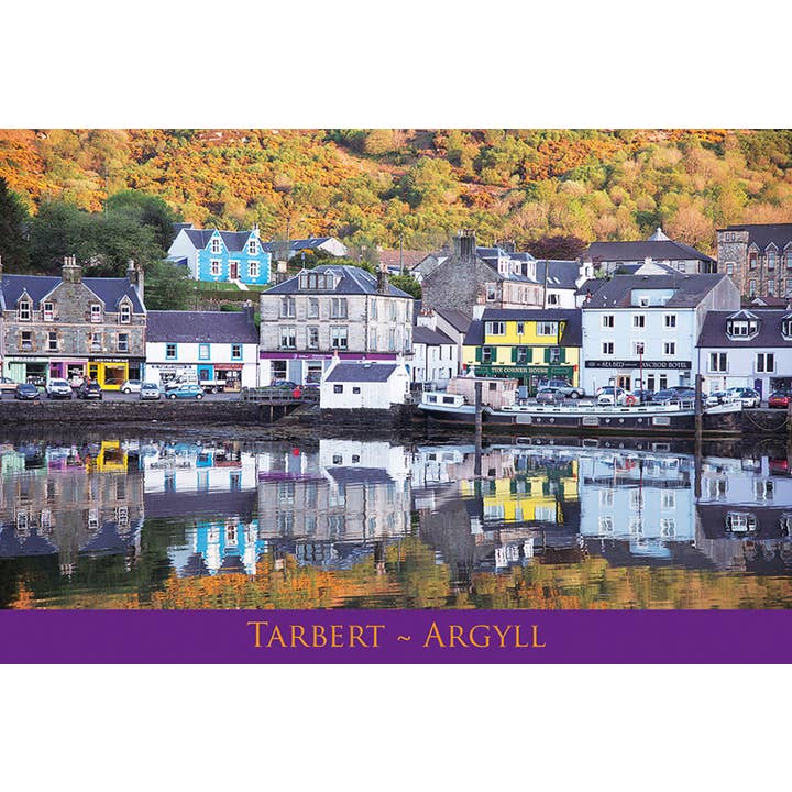 Lille postkort Tarbert Argyll for engroshandel hos Island Blue Publishing