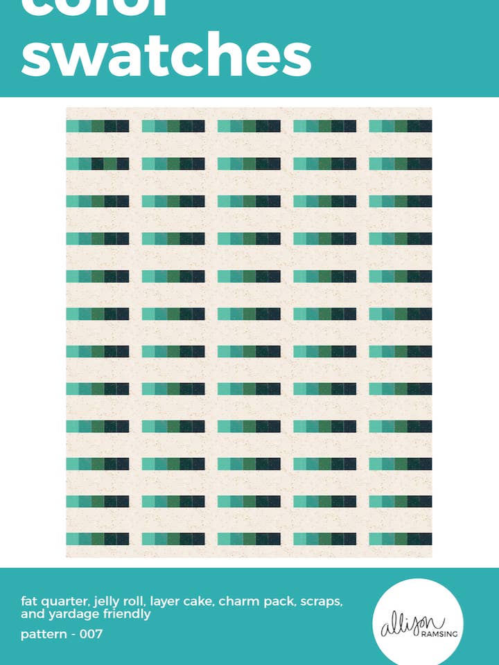 Color Swatches Quilt Pattern - Printed for wholesale by AllisonRamsing.com