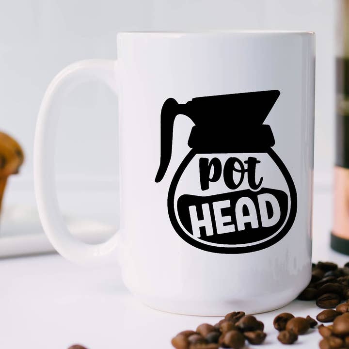 Pot Head 15oz Coffee Mugs for wholesale by SheMugs