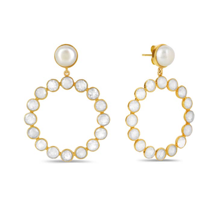 Moonstone Circles for wholesale by Gem Bazaar Jewellery