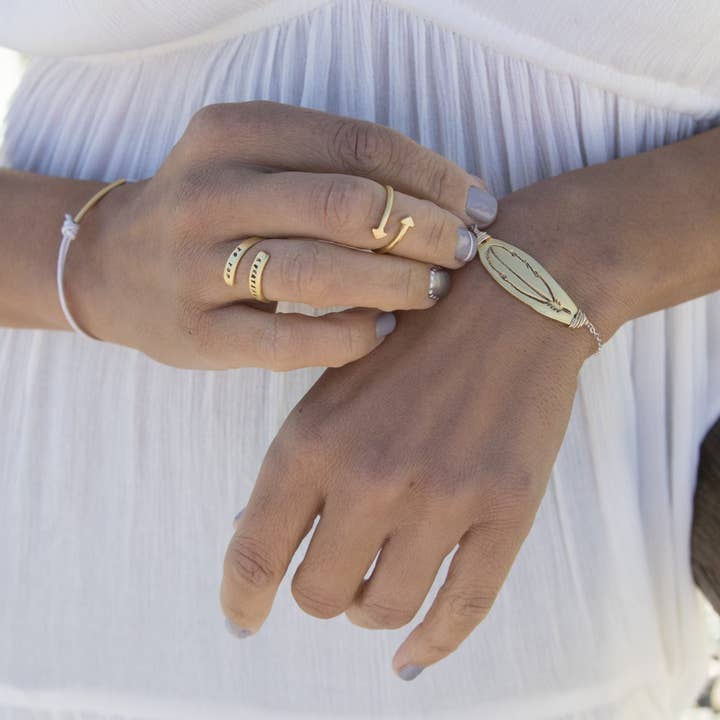 Chocolate and Steel – wholesale Band/stacked ring – Walk as if You Are Kissing the Earth with Your Feet -Thich Nhat Hanh Wrap Ring1