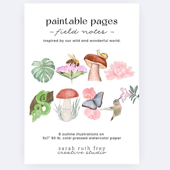 Sarah Ruth Frey - Wholesale DIY Craft Kit - Field Notes Watercolor Kit 1