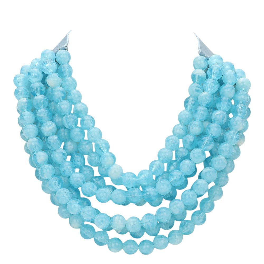 Madeline Love – wholesale Beaded/pearl necklace – Chunky Multi-Strand Beaded Necklace with Magnetic Clasp12
