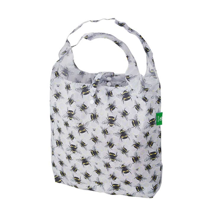 Faye UK Ltd - Venta al por mayor Bolsas de la compra - Bolsa de compras reutilizable plegable ligera Eco Chic Bumble Bees